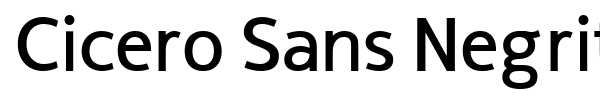 Cicero Sans Negrita font preview